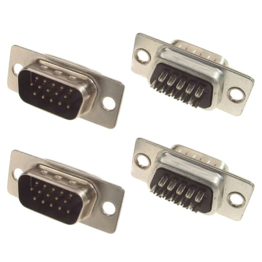 Conector DB15 Macho 180° Preto 15 Vias Solda Fio DS1035-15MBNSISS (DB-15) - MAN-CON-DB-191190 - Comecx Labs