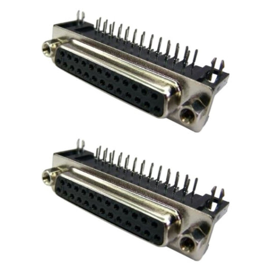 Conector DB25 90º Fêmea para Solda Placa PCI (DB-25) - MAN-CON-DB-217900 - Comecx Labs