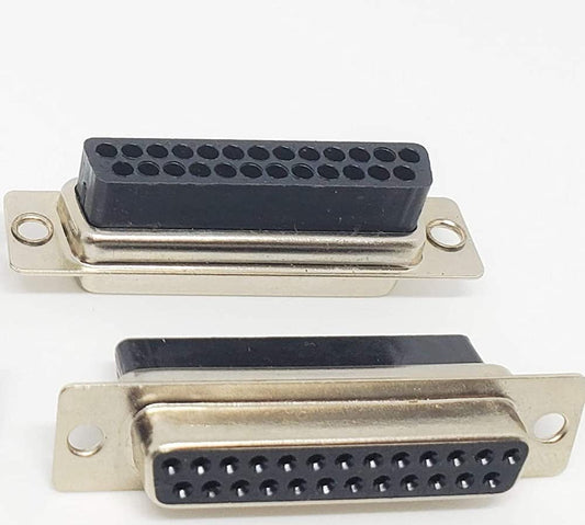 Conector DB25 (DB-25) Fêmea Sem Terminal 180° Crimpagem - MAN-CON-DB-100755 - Comecx Labs