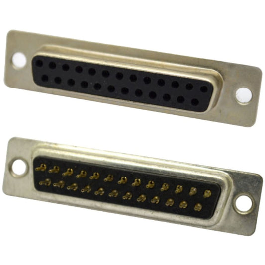 Conector DB25 Fêmea 180° Preto 25 Vias Solda Placa PCI DS1034-25FBNSISS (DB-25) - MAN-CON-DB-176836 - Comecx Labs
