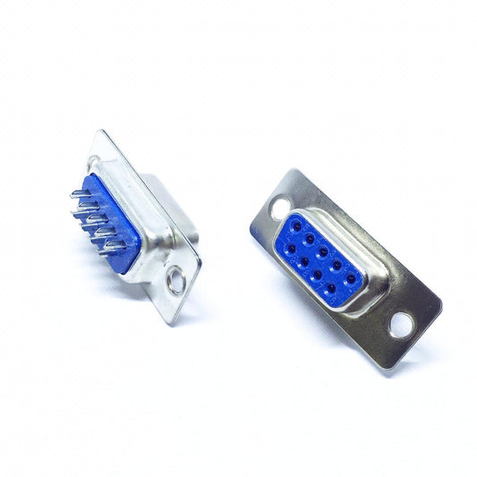 Conector DB9 Fêmea para Solda Fio 180º Graus (DB-09) - MAN-CON-DB-1779 - Comecx Labs