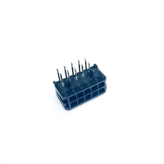 Conector Micro Fit 10 vias 90° Preto Macho PCI Passo 3mm MCFPT-10 - MAN-CON-MICROFIT-85014 - Comecx Labs