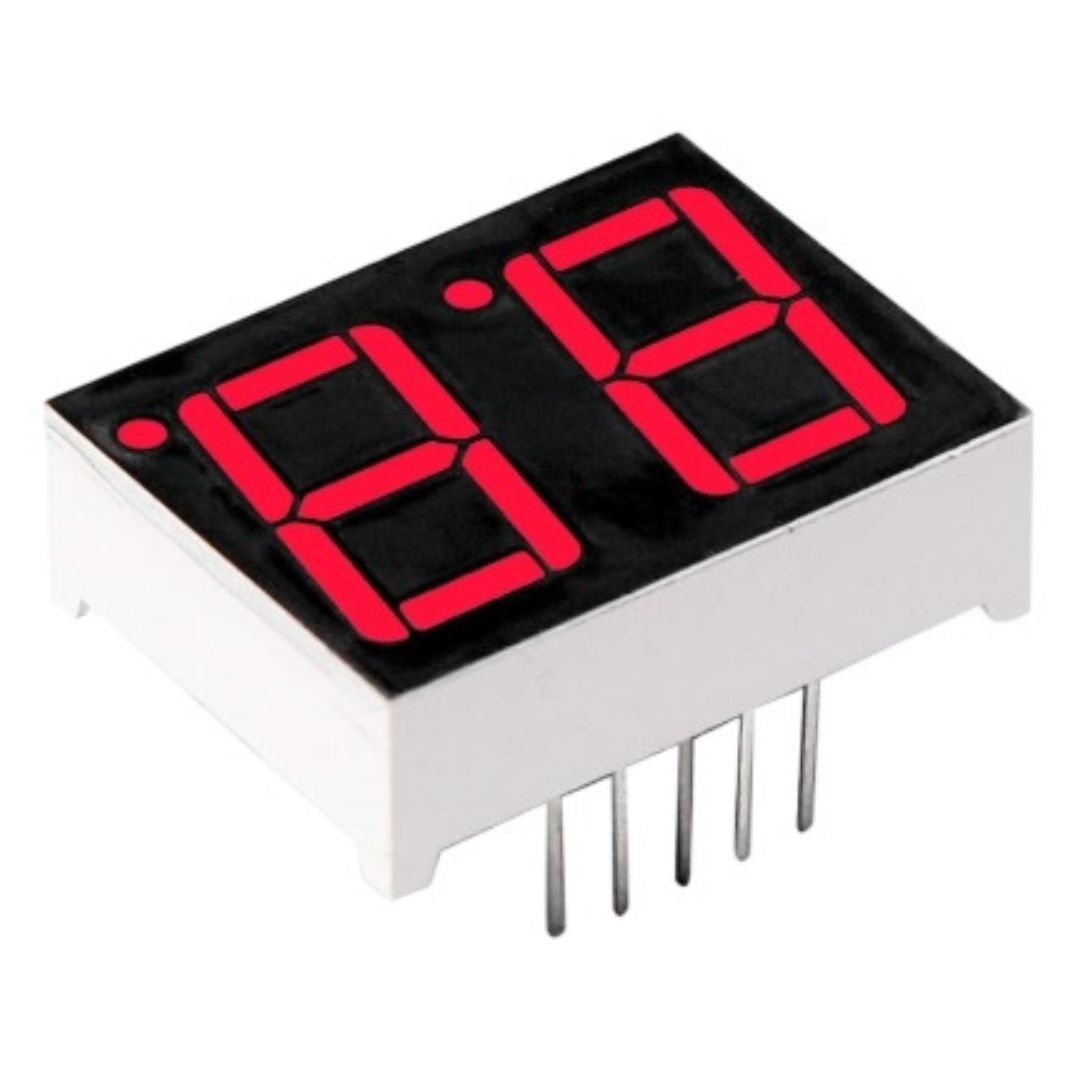 Display LED Anodo Vermelho 2 Digitos 0.40 7 Segmentos 10 Vias 4021BS - COMP-DISP-201912 - Comecx Labs