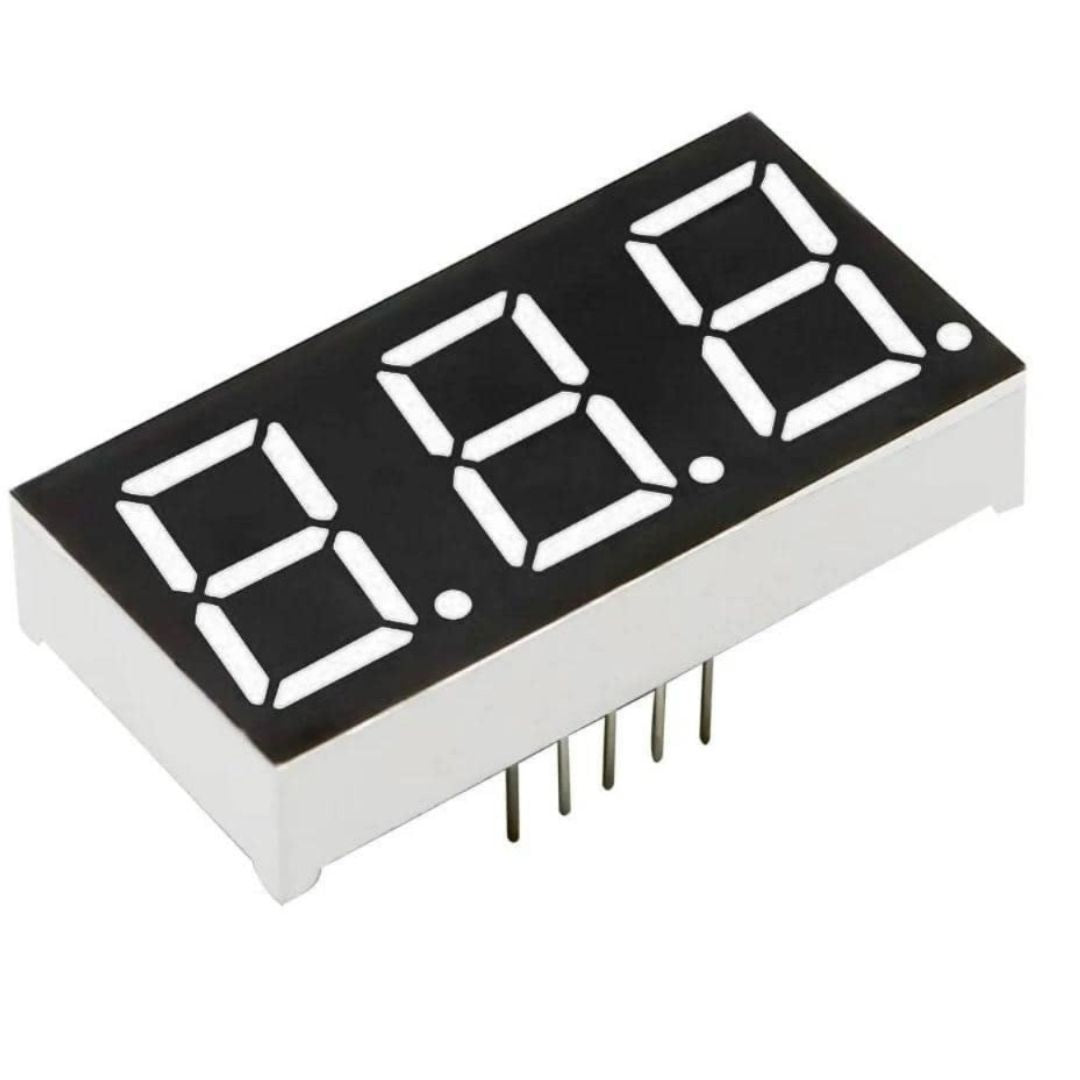 Display LED Triplo Anodo Azul 3 Digitos 0.56 Fundo Preto 5631AB - COMP-DISP-218840 - Comecx Labs