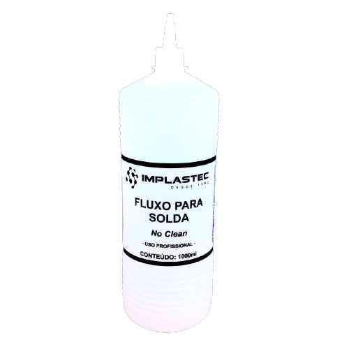 Fluxo para Solda Líquido No Clean 1000ml Implastec - FER-FLUX-NOCLEAN-1000ML - Comecx Labs