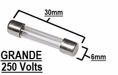 Fusível de vidro 6x30 250v - MAN-PROT-FUSE-1933 - Comecx Labs