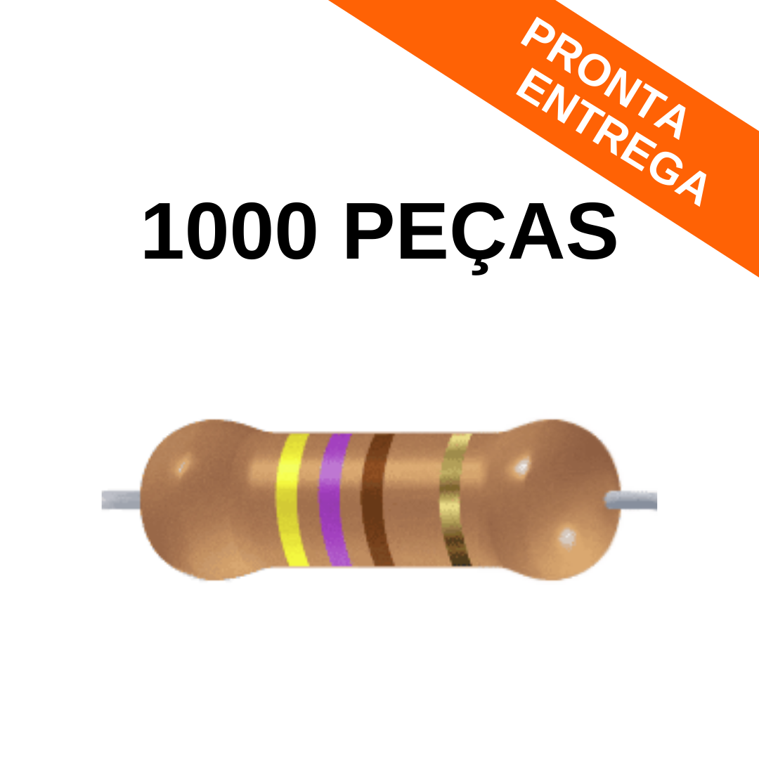 Kit 100 peças - Resistor 470R 5% 1/6W Axial CR12 - COMP-RES-43053 - Comecx Labs