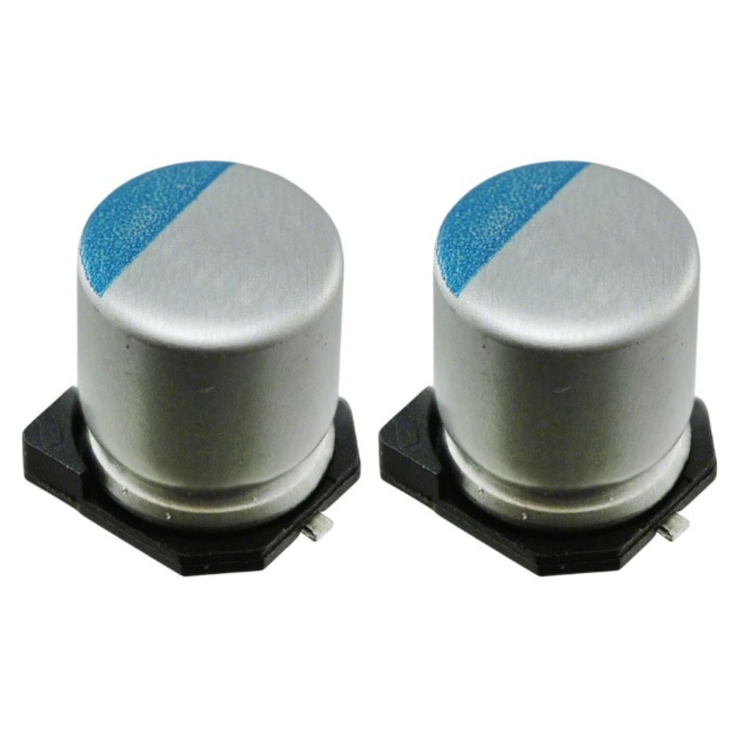 Kit com 20 Capacitores Eletrolíticos SMD 330uF 6.3V - KIT-CAP-ELET-SMD-330UF-6V3-20 - imagem 1 - Comecx Labs