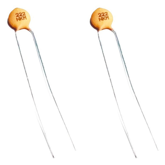 Kit com 50 Capacitores Cerâmicos Disco 2.2nF 100V - KIT-CAP-CER-DISCO-2-2NF-100V-50 - imagem 1 - Comecx Labs