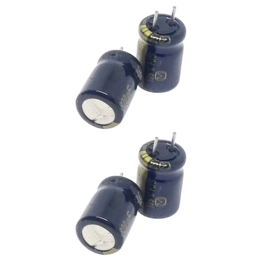 Kit com 50 Capacitores Eletrolíticos 820uF 6.3V 105C 8x11 - KIT-CAP-ELET-820UF-6V3-50 - imagem 1 - Comecx Labs