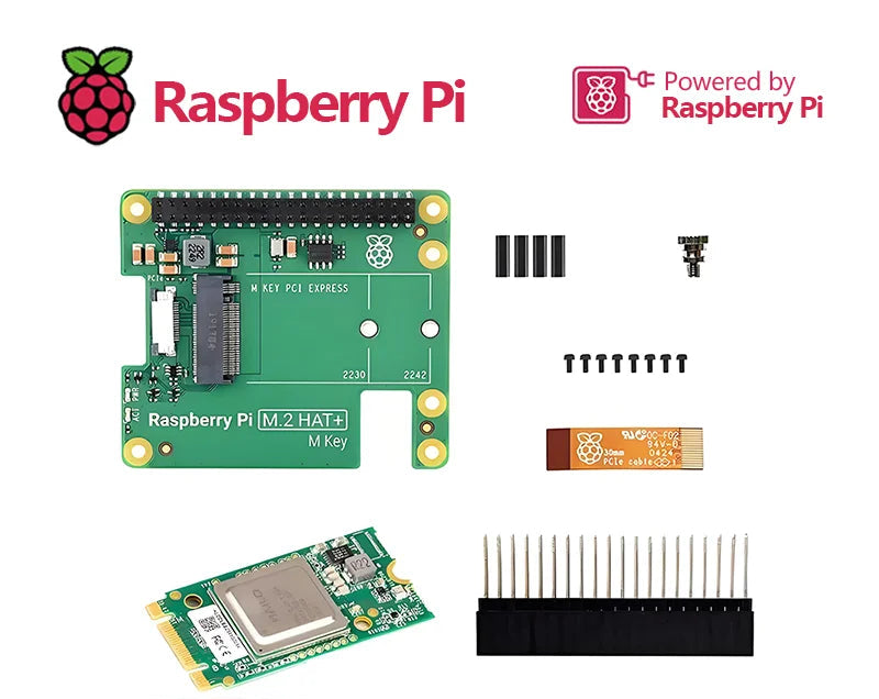 Kit de IA Raspberry Pi 5 com M.2 HAT e acelerador Hailo-8L - imagem 1 - Comecx Labs