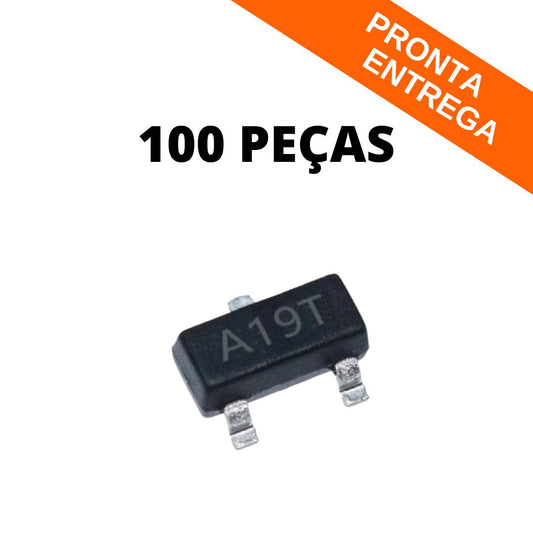 Kit 100 Peças - Transistor Mosfet AO3401 SOT-23 (SMD) - SEMI-72251 - Comecx Labs