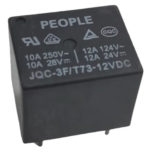 Relé 124V 12A 5 Pinos JQC-3F/T73-12VDC - MAN-PROT-RELAY-138777 - Comecx Labs