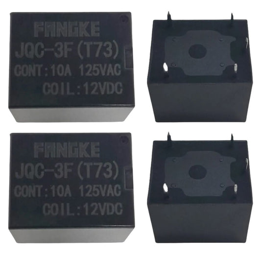 Relé 12V 10A 5 Pinos JQC-3F (T73) 125VAC Fangke - MAN-PROT-RELAY-3121 - Comecx Labs