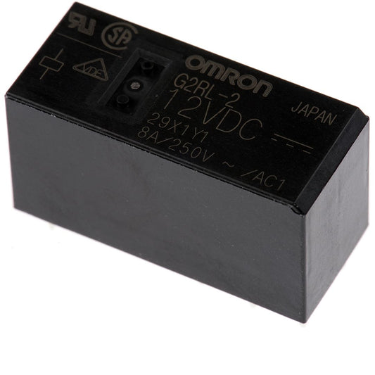 Relé 12V ( 12VDC ) 2A 8 Pinos G2RL-2-DC12 ( G2RL-2 ) - Omron - MAN-PROT-RELAY-244158 - Comecx Labs