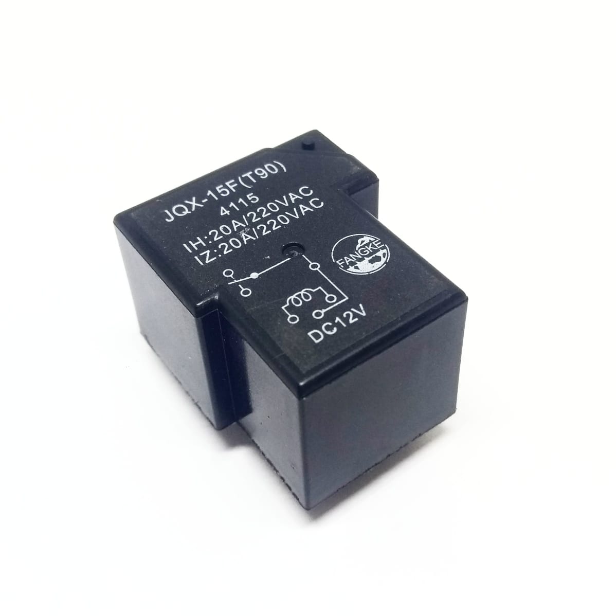 Rele 12v 20a 6 pinos JQX-15F (T90) - Fangke - MAN-PROT-RELAY-5959 - Comecx Labs