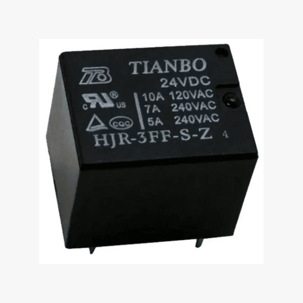 Rele 24V 10A 5 Pinos 120VAC (HJR-3FF-S-Z) - Tianbo - MAN-PROT-RELAY-103949 - Comecx Labs