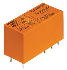 Relé 24V 8A 5 Pinos RY211024 Laranja - Conectividade TE (HF118F) - MAN-PROT-RELAY-125159 - Comecx Labs