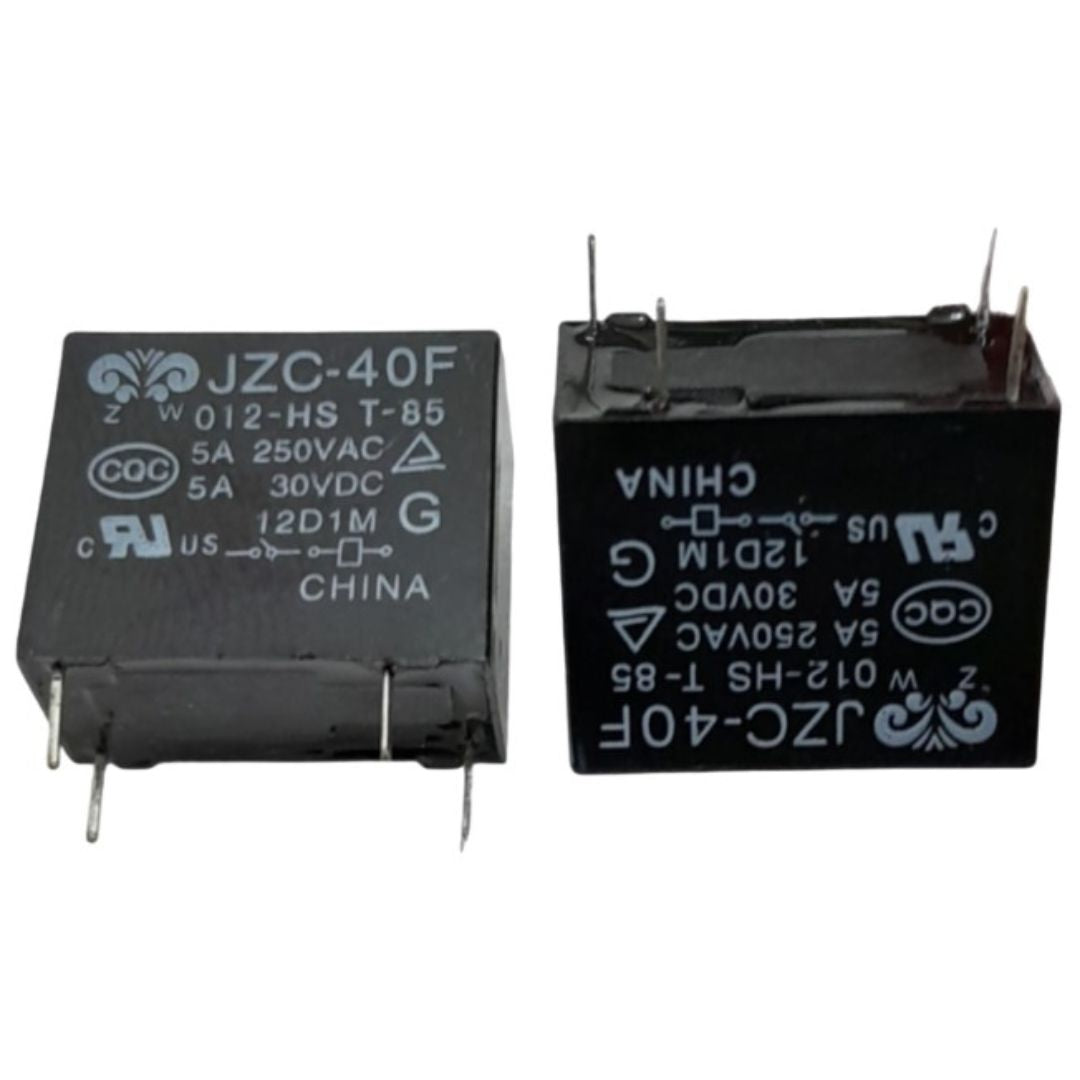 Relé 4 Pinos 12V 5A (JZC-40F 012-HS) 1NA - MAN-PROT-RELAY-183272 - Comecx Labs