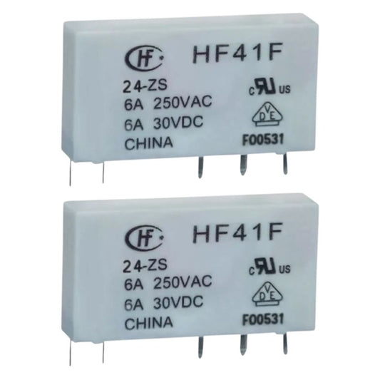 Relé 6A 250VAC 30VDC 5 Pinos (HF41F 24-ZS) - MAN-PROT-RELAY-244780 - Comecx Labs