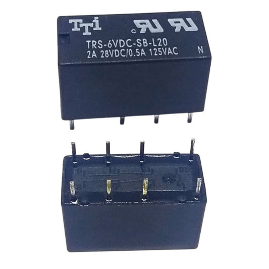 Relé 6V 2A 8 Pinos (TRS-6VDC-SB-L20) - MAN-PROT-RELAY-2483 - Comecx Labs