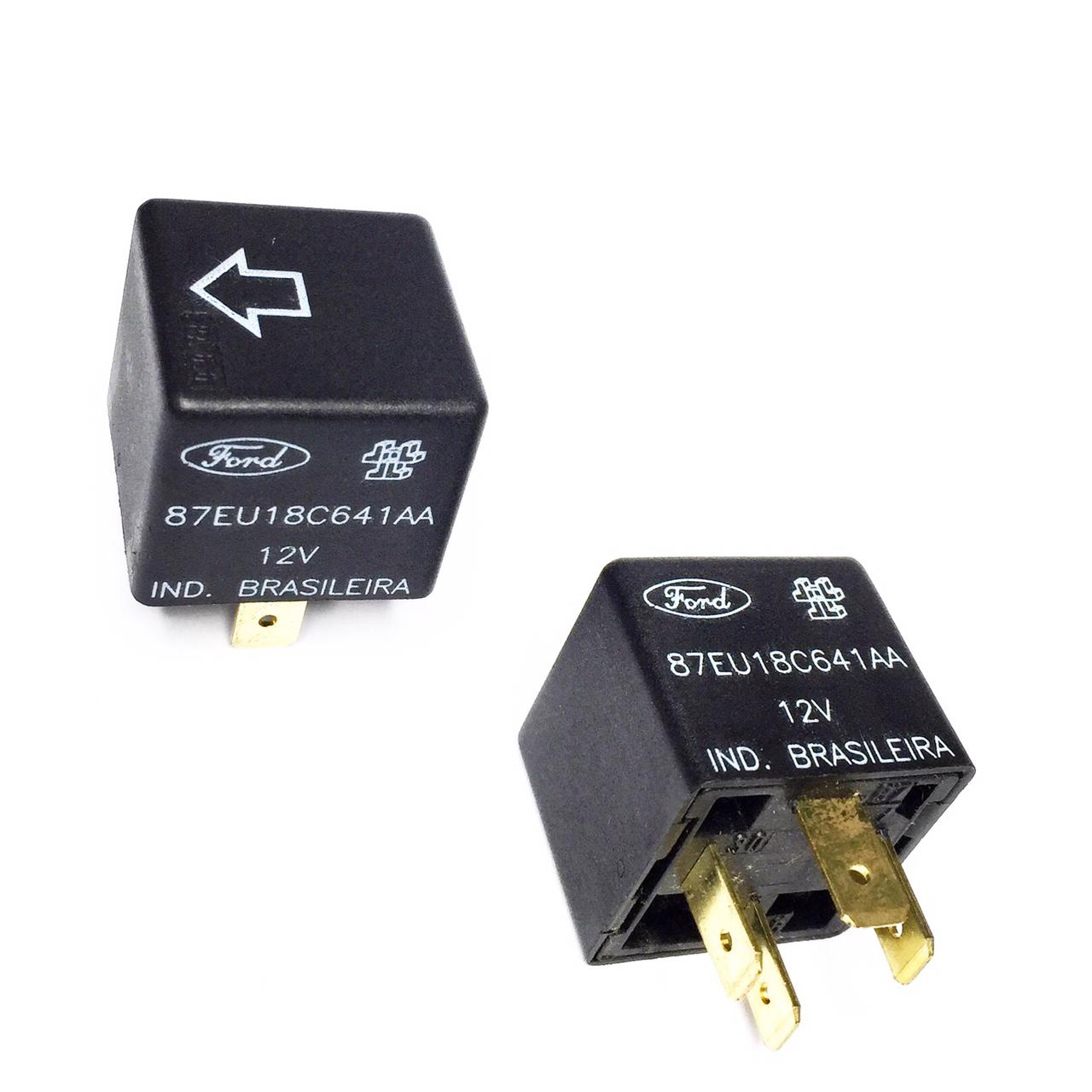 Rele Auxiliar 12V 4 pinos - FORD da Bomba de Injeção Eletrônica (87EU18C641AA) - MAN-PROT-RELAY-25433 - Comecx Labs