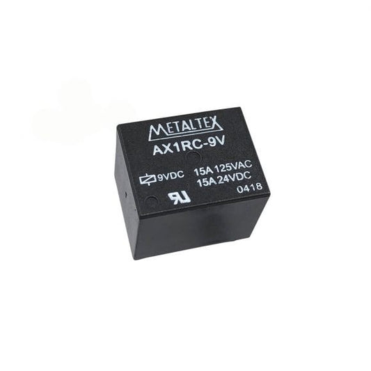 Relé AX1RC-9V - 9Vdc 15A - Metaltex - MAN-PROT-RELAY-156150 - Comecx Labs