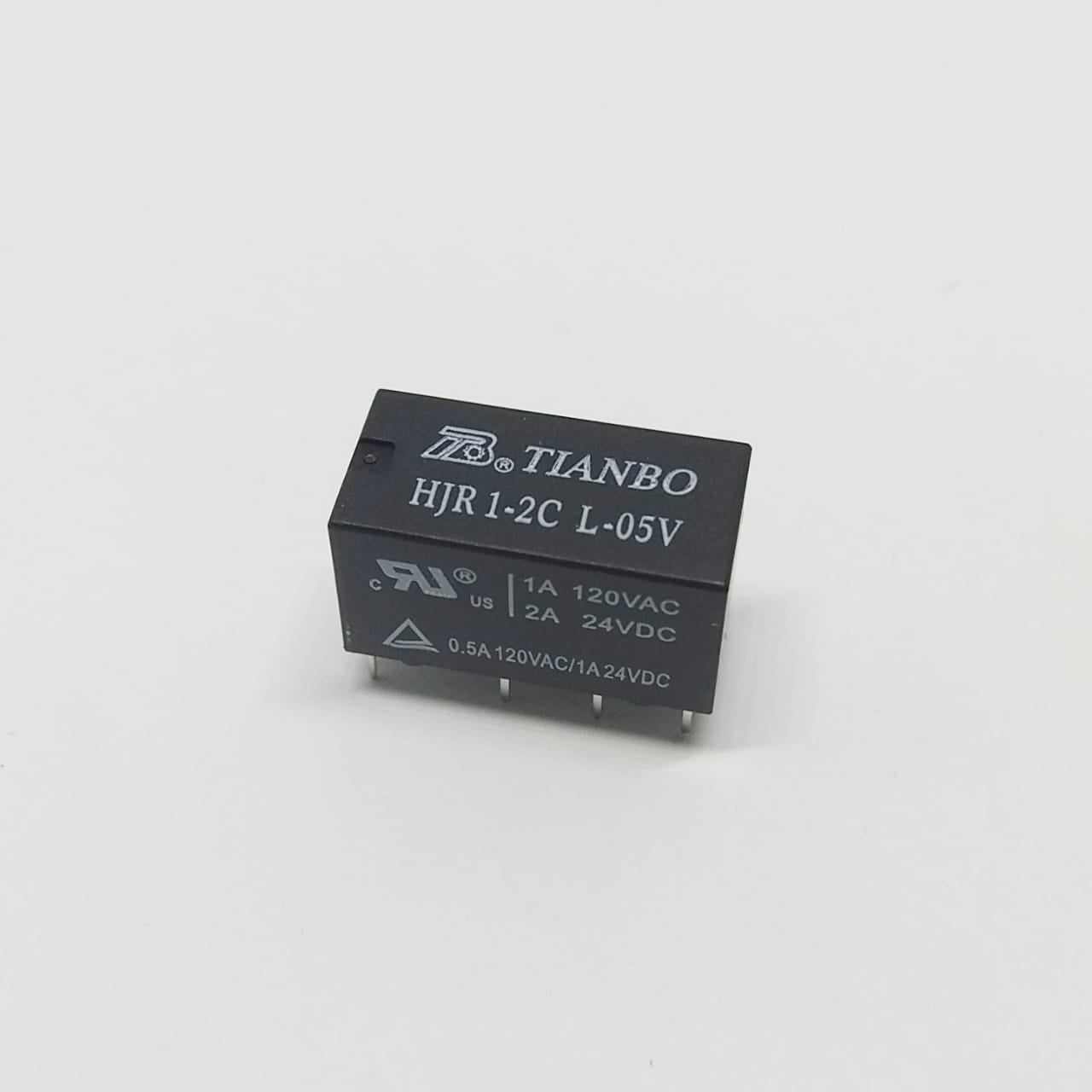 Rele Duplo 5V 2A 8 pinos (HJR1-2CL-05V) - MAN-PROT-RELAY-1511 - Comecx Labs