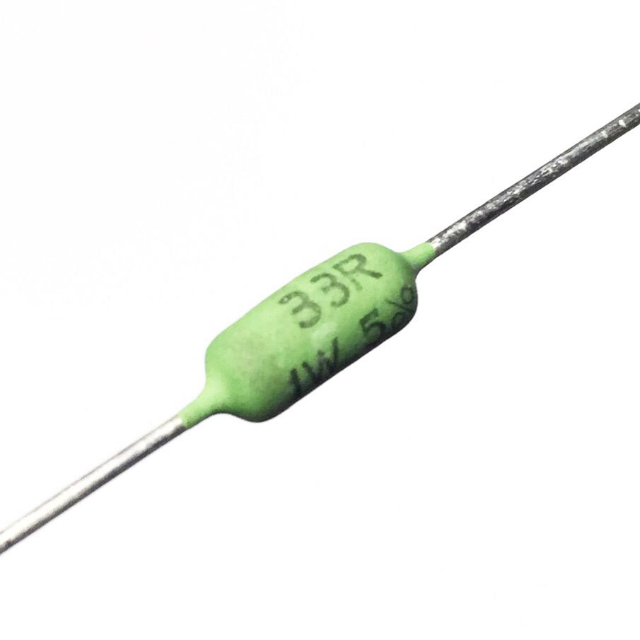 Resistor de Fio Philips 33R 1W 5% Verde - RES-24151 - Comecx Labs