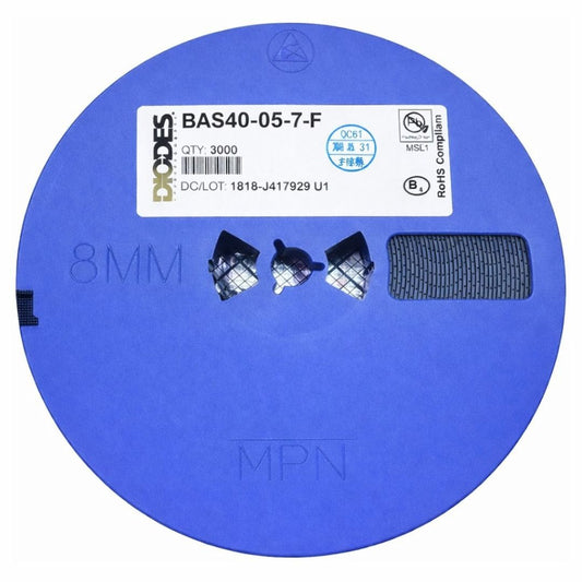 Rolo 3.000 Peças - Diodo Retificador BAS40-05-7-F SOT-23-3 40V 350mW SMD ( K45 ) Diodes - SEMI-230854 - Comecx Labs