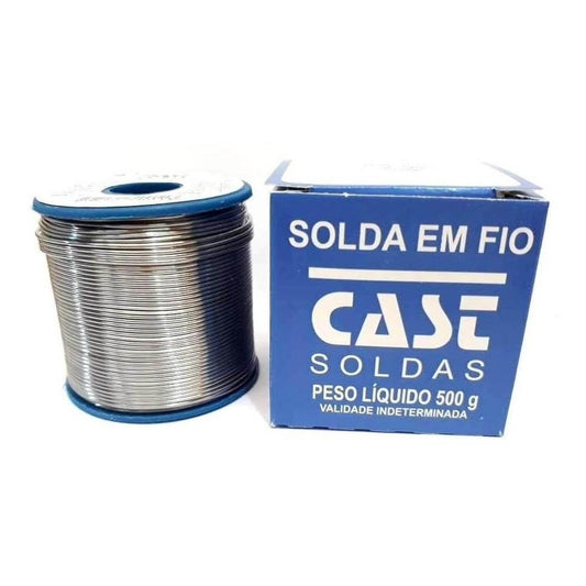 Rolo Solda em Fio Estanho 500g 1mm 60x40 Cast - FER-PRO-SOLDA-FIO-500G-1MM-60X40-CAST - Comecx Labs