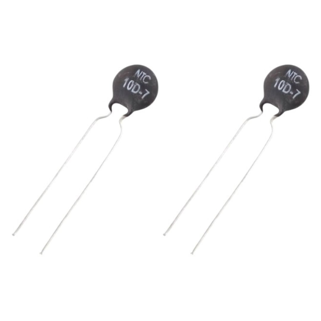 Termistor NTC 10D-7 10R 1A 7mm Radial Passo 5mm | Comecx Labs
