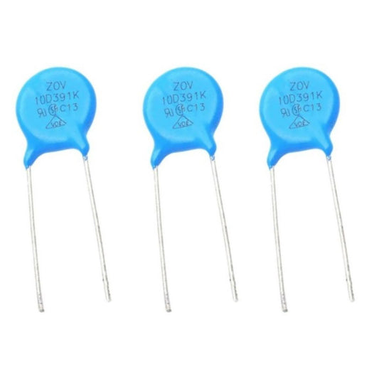 Varistor 10K 250V 10MM (10D391K) - MAN-PROT-SURGE-211898 - Comecx Labs